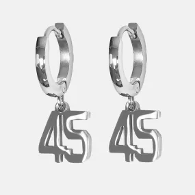 45 Number Earring - Stainless Steel