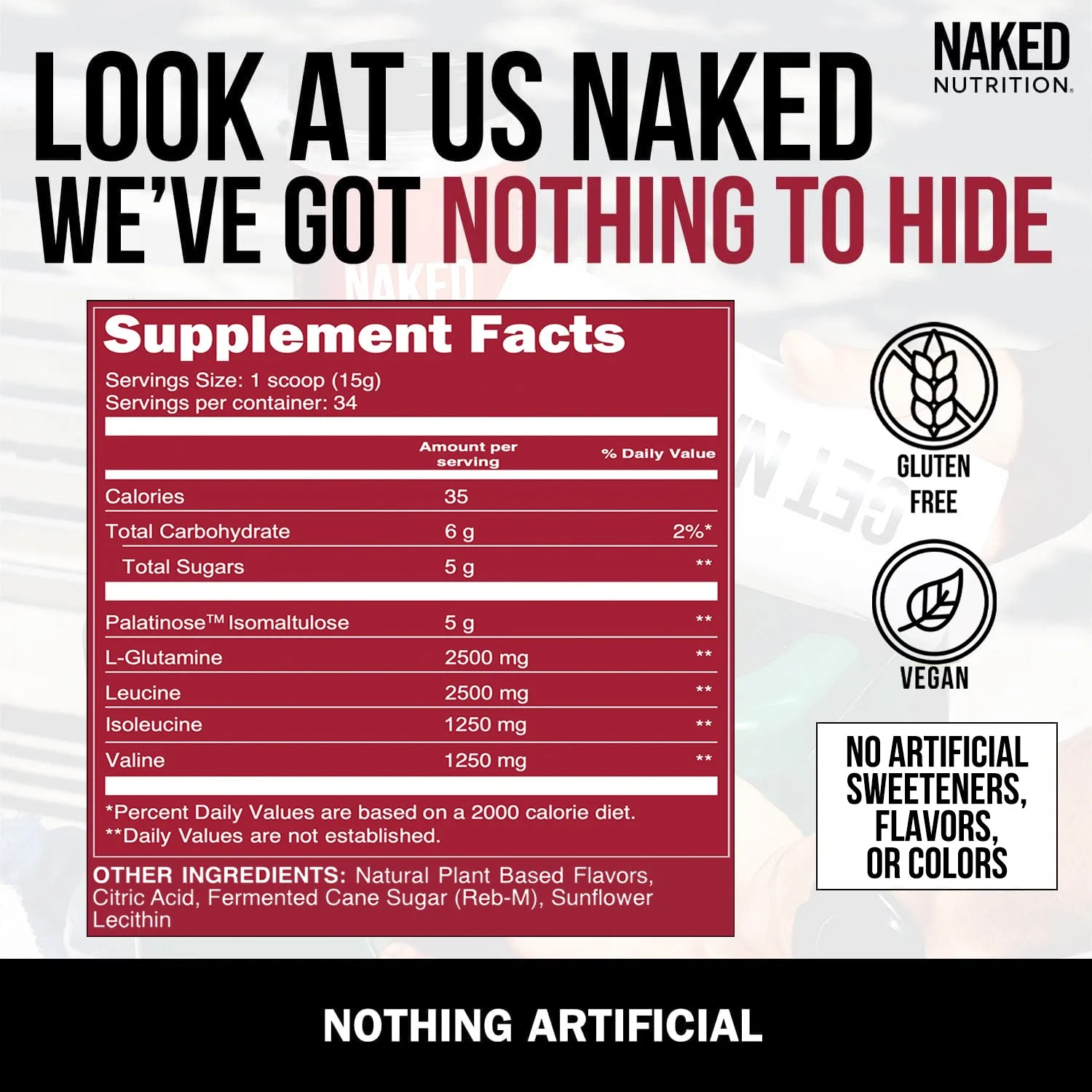 Cherry Lime Branched Chain Amino Acids | Naked BCAAs - 34 Servings