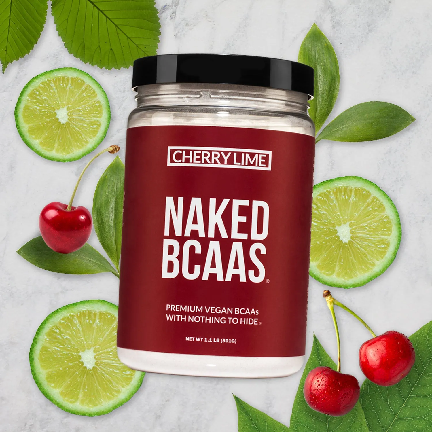 Cherry Lime Branched Chain Amino Acids | Naked BCAAs - 34 Servings