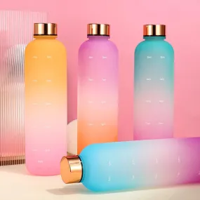 Colorful Gradient Time Scale Water bottle and Cup