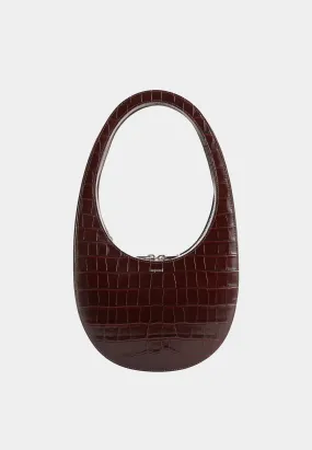 Coperni Croco Small Sound Swipe Bag Brown