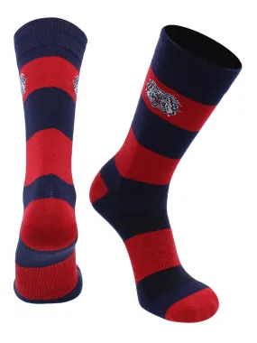 Fresno State Bulldogs Socks Game Day Striped Crew Socks