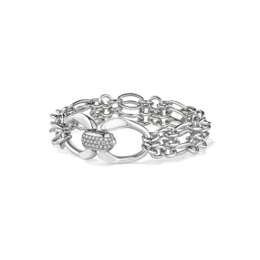 Gaia Multi Chain Bracelet with Diamonds