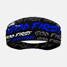 God First Black Double-Side Wide Headband