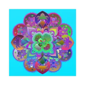 Hand-Drawn Mandala Art Poster - Square Matte Paper