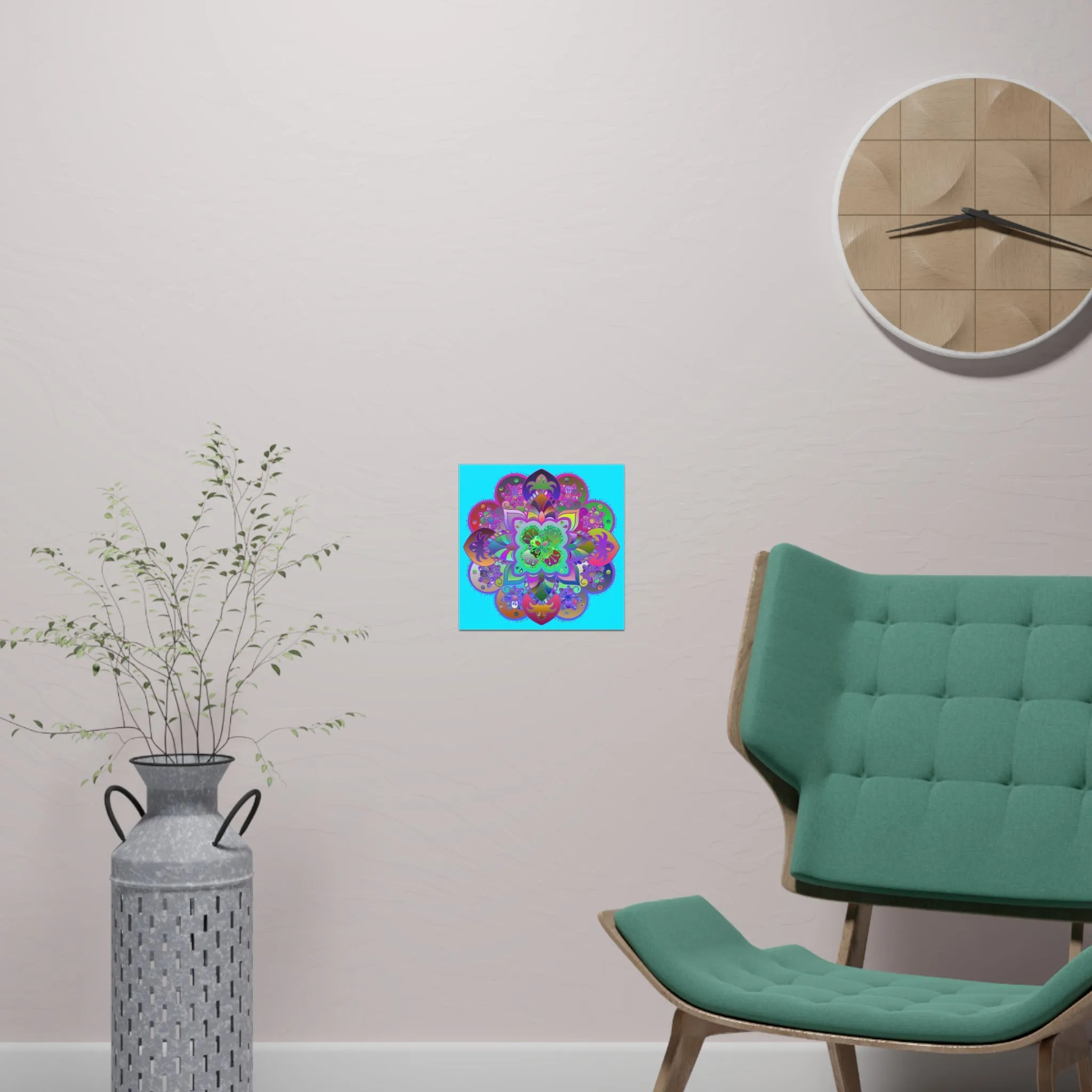 Hand-Drawn Mandala Art Poster - Square Matte Paper