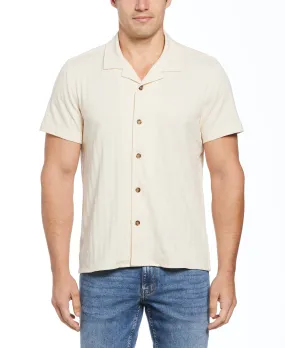 Jacquard Stripe Camp Shirt