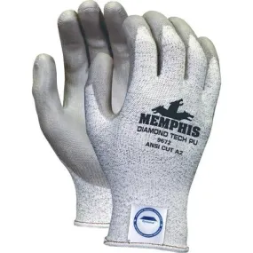 Memphis Dyneema Dipped Safety Gloves X-Large Size - Gray - Breathable, Comfortable, Abrasion Resistant, Tear Resistant, Cut Resistant, Durable, Sturdy - For Multipurpose - 2 / Pair