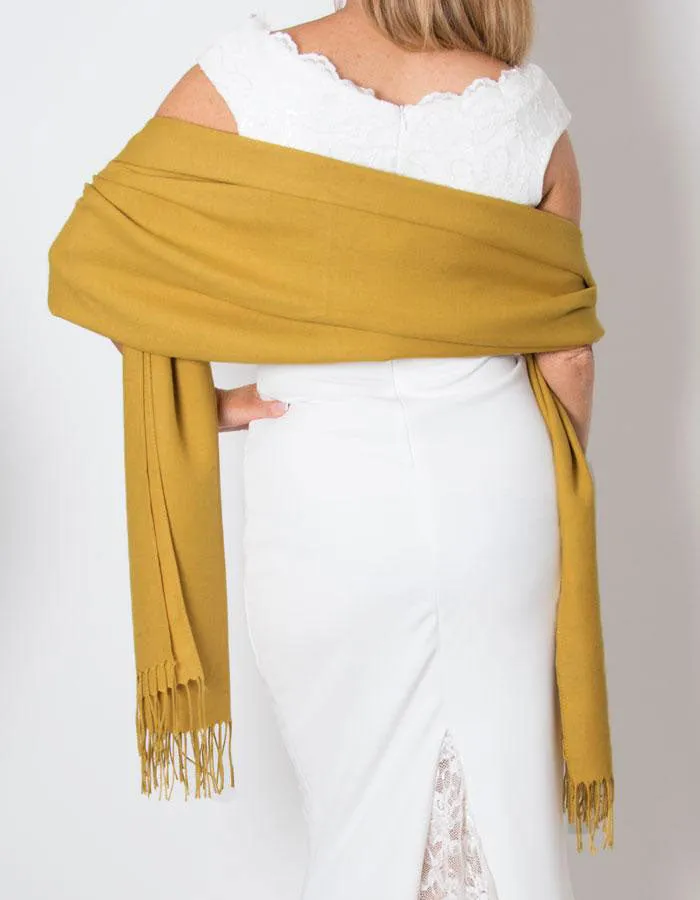 Mustard Yellow Wedding Pashmina