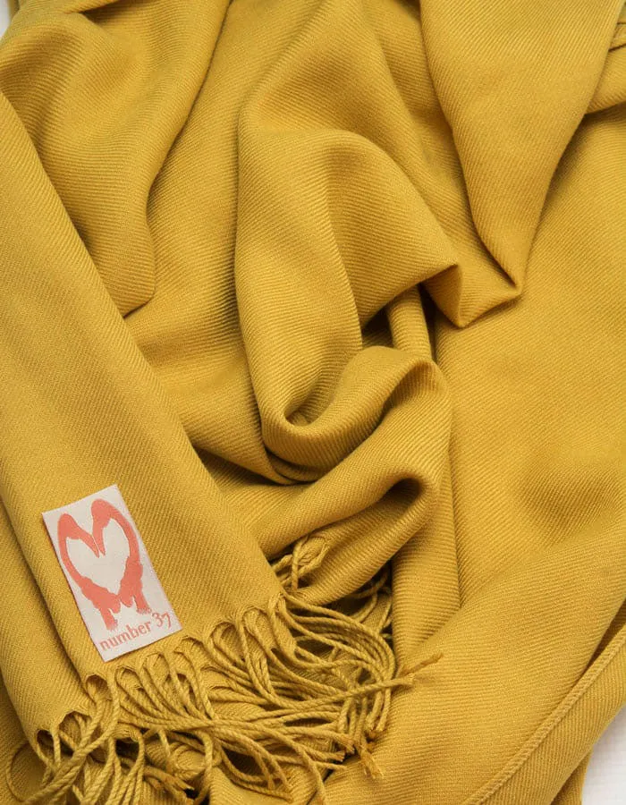 Mustard Yellow Wedding Pashmina