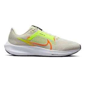 Nike Men's Pegasus 40 Shoes - White / Coconut Milk / Volt / Multi-Color