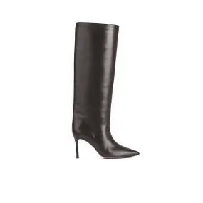 Pura Lopez Nappa Black Leather Tall Boots