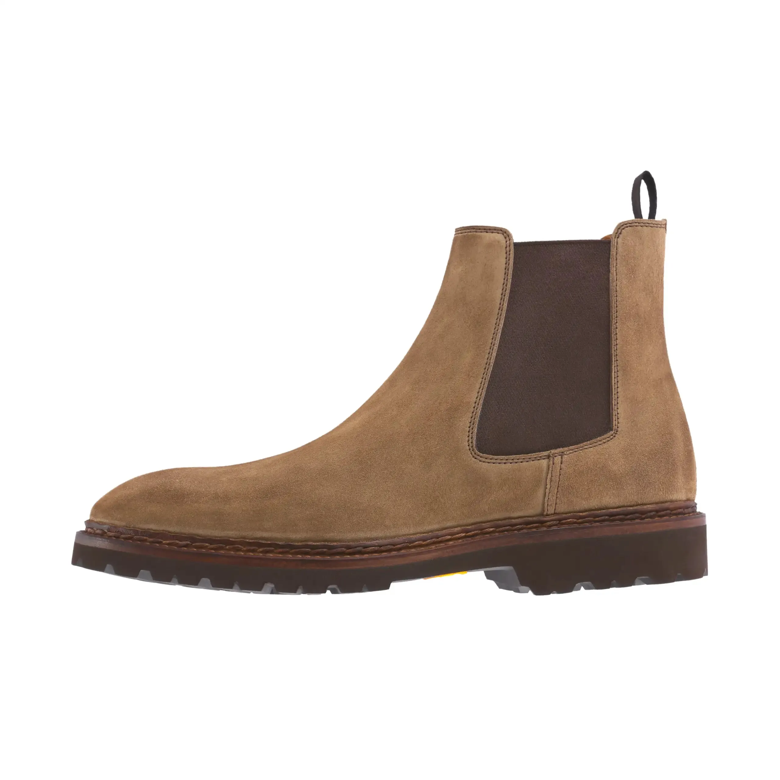 "Cavaliere" Suede Chelsea Boots in Taupe