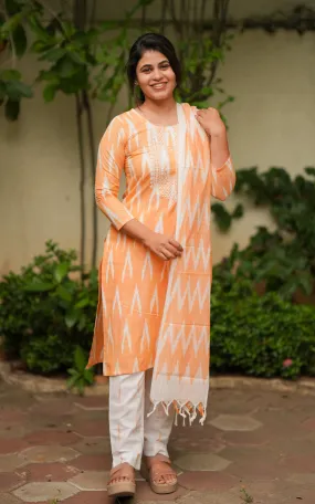 Samantha Orange (Kurti Pant Dupatta)