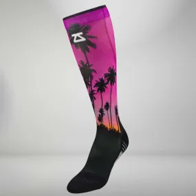 Tropical Palm Trees Compression Socks (Knee-High)