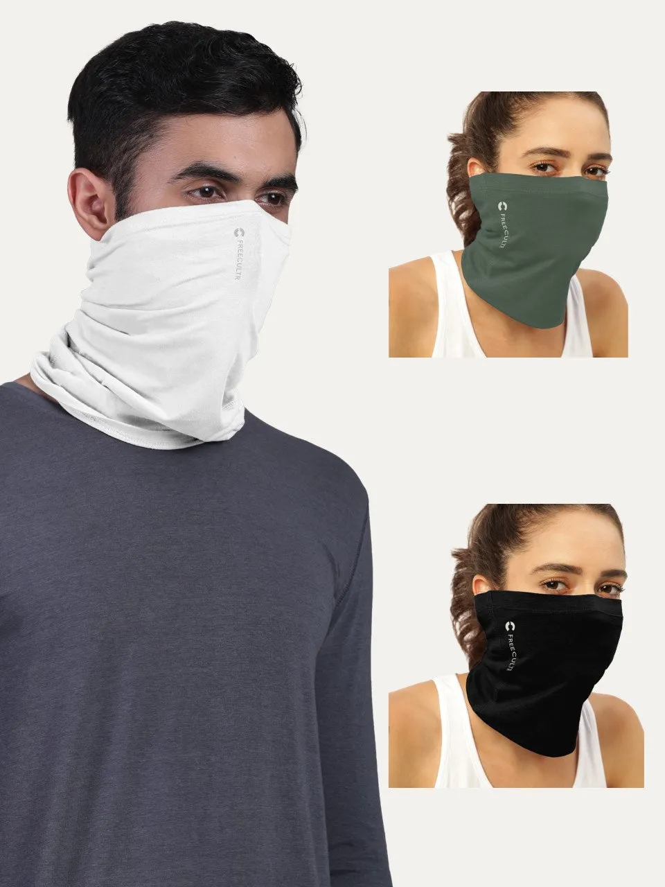 Unisex Organic Bandana Masks - Plain (Pack of 3)